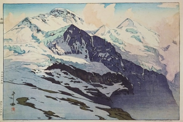 吉田博展 風呂敷 フロシキ ２枚セット 吉田博木版画の100年 展】「三保」今昔 博は富士山に3度登り