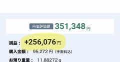 *【実質無税】純金積立:月1000円が8年で35万円に