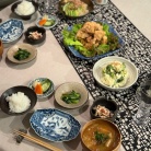 だんなさま作、居酒屋さん風の夜ごはん