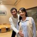 妊娠中の久慈暁子アナ、ふっくらお腹に明石家さんまから“パワー”で「これは嬉しい」「もう安産確実」