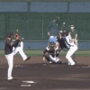 【日ハム紅白戦】白組・今川、第1打席で吉田輝星からツーベースヒット！