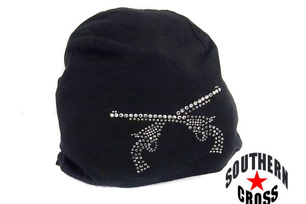 roar ロアー ブラックスワロフスキー 二挺拳銃 ニットキャップ ニット帽 roar ロアー ブラックスワロフスキー 二挺拳銃 ニットキャップ ニット帽