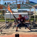 昨日、たけふ菊人形で見た【大道芸】スピニングマスターズ