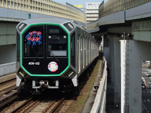 大阪メトロ中央線「ミャクミャク」添乗編成を撮影する（2026.4.12）