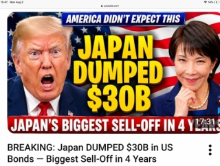 速報：日本が米国債300億ドル相当を売却 ― 4年ぶりの大幅売却