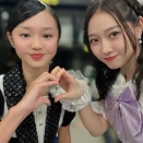 谷本安美 「鈴木もあちゃん💜💜 ハート作ってくれた！」