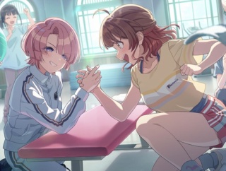 【学マス】佑芽とネガハピの藤丸夕陽が腕相撲すればいい勝負にならない？