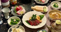 栗ごはんと、牛サガリステーキとかの夜ごはん