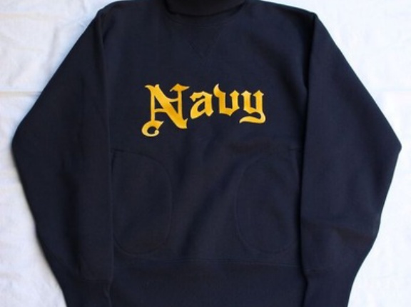 FREEWHEELERS / "U.S. NAVY BNY DRYDOCK #4" TURTLE NECK SWEAT SHIRT