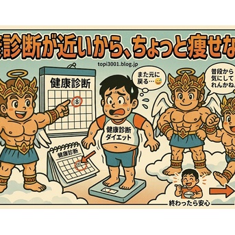 健康診断が近いから、ちょっと痩せなきゃ。