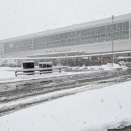 富山市役所展望塔より雪景色の富山！