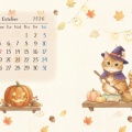 2026年10月カレンダー壁紙　ハロウィンの起源と3つのなぜ？