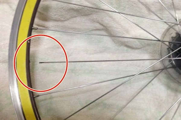 アルミのロバ 自転車記録 スポーク折れ