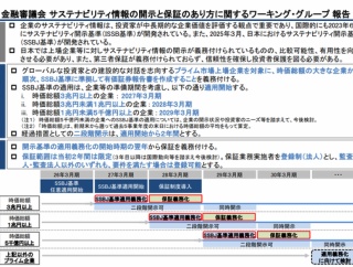 金融庁　「サステナビリティ情報の開示と保証のあり方に関するワーキング・グループ」報告を公表