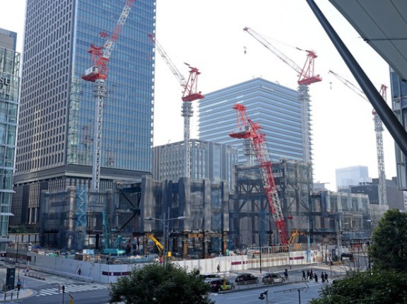 高さ223m「八重洲二丁目中地区第一種市街地再開発事業」の建設状況！高層部にサービスアパートメントが入る八重洲ブックセンター等跡地の再開発（2026.2.15）