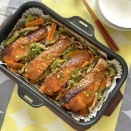 11*14(金)　鮭ちゃんちゃん焼き(グリル)　味噌汁(里芋白菜)