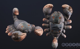 サソリのぬいぐるみとバックパック