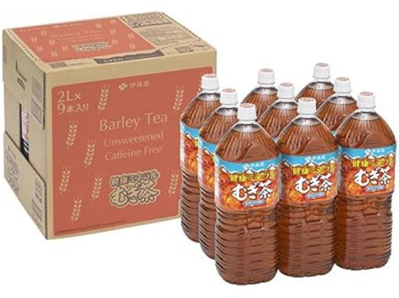 【1,213円】伊藤園 RROボックス 健康ミネラルむぎ茶 2L×9本がタイムセール特価。ノンカフェイン