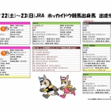 『【ホッカイドウ競馬出身馬情報】3/22(土)-23(日)JRA開催分』の画像