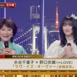 『[イコラブ] 「2025FNS歌謡祭 第1夜」水谷千重子×野口衣織『ラヴ・イズ・オーヴァー／欧陽菲菲』披露！実況まとめ』の画像