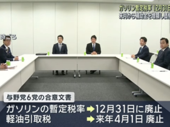 【朗報】ガソリン旧暫定税率、12月末に廃止決定 代替財源は2026年末までに決める見通し