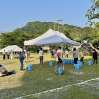 市民体育祭(5月・第3日曜日)前日の会場設営