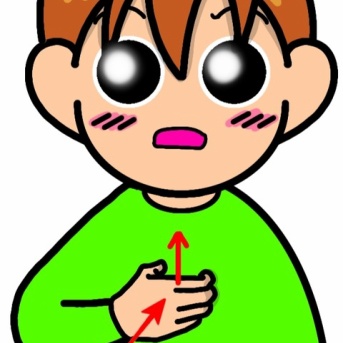 手話単語：２４７６　【驚く】【びっくり】【びっくりする】【驚き】【驚愕】【驚愕する】【驚嘆】【驚嘆する】【たまげる】【ショック】【ショックを受ける】