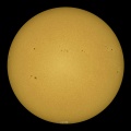 6月8日の太陽黒点（16時頃急に明るくなりました）