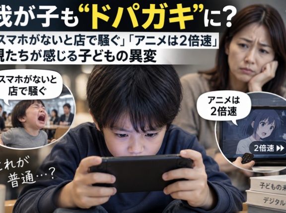 【我が子も“ドパガキ”に？】「スマホがないと店で騒ぐ」「アニメは2倍速」親たちが感じる子どもの異変