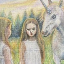 色鉛筆画もう１つ完成とサイン入れしました