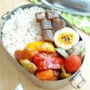 鶏と野菜の甘酢あん弁当【家庭菜園】