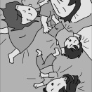 寝ぼけバトル勃発
