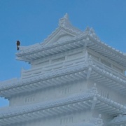 雪まつりの大雪像「会津鶴ヶ城」の美しさ