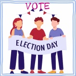 『the election campaign(選挙運動)』の画像