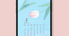 4月の壁紙カレンダーを配布します。