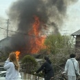 【火事情報】大分県中津市下宮永付近から炎と黒煙あがる火災3月29日 #大分 #中津 #火災