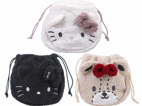 HELLO KITTY × BRILMY ズボラさんでも整理がかなう 巾着コスメポーチ BOOK 全3種