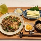 ひとりごはん　サクッと和風パスタの夜ごはん