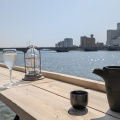 信濃川を見ながらお酒を飲む