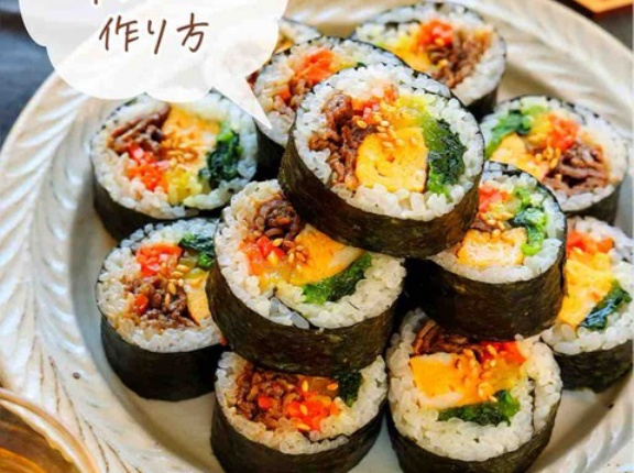 ♡韓国風のり巻き！キンパの作り方♡【#簡単レシピ #時短 #節約 #恵方巻き #お弁当 #韓国料理 】