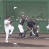 【日ハム紅白戦】育成の海老原が立田から初球をライト前ヒット！