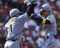 森下翔太 打率.327 出塁率.397 OPS1.070 佐藤輝明 打率.377 出塁率.433 OPS1.113