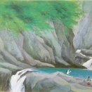 竹内未明 掛軸 kj－30 渓流