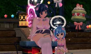 椅子に座った状態で応援ライトスティックを使用すると……