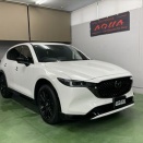 CX-5　グロスブルーカーボンシート貼り込み
