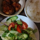 今日の夕食、肉団子です。
