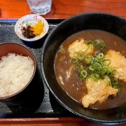 姫路　鳥天カレーうどん定食♪《錦》
