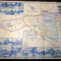 明治42年（1909）名古屋引札広告古地図「鯱廼輝」1点/土井兼次郎