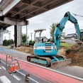 上末の大きな坂区間のピーチライナー線路跡。いよいよ撤去が始まりそう（小牧市上末）