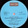 チョン、ケンペのブルッフ/ヴァイオリン協奏曲第1番ほか DE DECCA SXL6573 STEREO